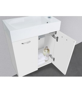 Ensemble de meubles de salle de bains ENISAR série MAS blanc mat