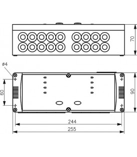 Thermostat d'ambiance radio recepteur, Alre HTFRL-316.125, 8 canaux recepteur radio