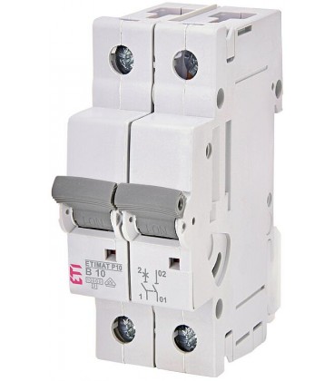 ETI Disjoncteur de protection de circuit ETIMAT P10 1-pôle + N, 10kA, B10, REG