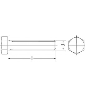 Vis à tête hexagonale 8.8 avec filetage jusqu’à la tête DIN 933 galv. M 22 x 50 conditionnement : 25