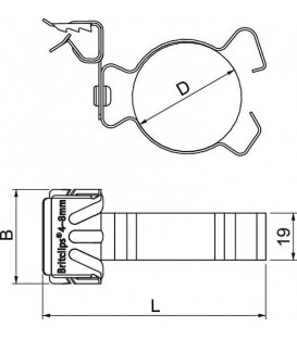 Attache de fixation pour tubes, fermée/latérale, BCHPC 8-14 D32, cond. 50