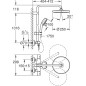 Colonne de douche Grohe Tempesta Cosmopolitan 250, avec mitigeur thermostatique, chromé