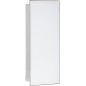 Niche à encastrer pour WC blanc laqué complète Zero 450 1 porte vitrée blanche à droite