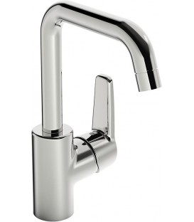 Mitigeur de lavabo Hansa Hansapolo, déport 152 mm, chromé, bec orientable sans garniture d’écoulement