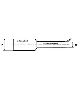 Gaine thermorétractable HRTH 43/12 1220 mm NHG, 1,22 mètre