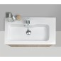 Ensemble de meubles de salle de bains EOLA blanc mat, 2 portes, largeur 710mm