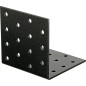 Équerre de plaque perforée DURAVIS® 80 x 80 x 80 mm, matériau : Acier, galvanisé sendzimir, surface : noir-diamant