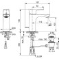 Mitigeur lavabo Ideal Standard Connect Air, saillie 112 mm, chromé