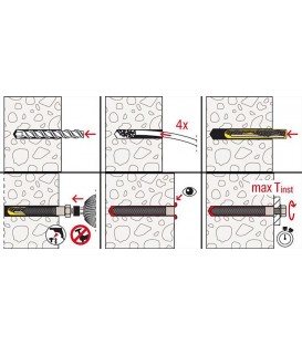 Douille taraudée RG 16x90 M10 I acier zinguée, pour béton UE 10