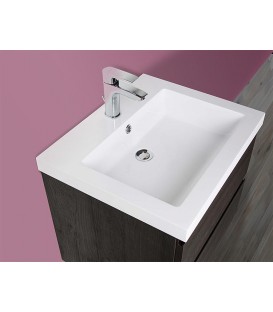 Ensemble de meubles de salle de bains ELAI Série MBO décor chêne clair largeur 600mm 2 tiroirs