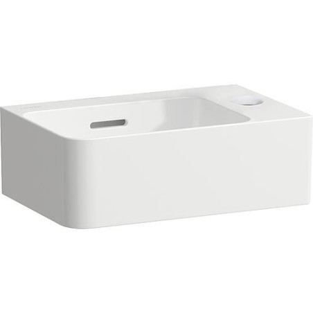 Lave-mains Laufen Val 340x135x220 mm 1 trou robinet droit avec trop-plein blanc