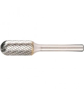 Fraise-carbure KLINGSPOR zylindrique tête sphérique denture croisée,Ø 8mm, L:63mm