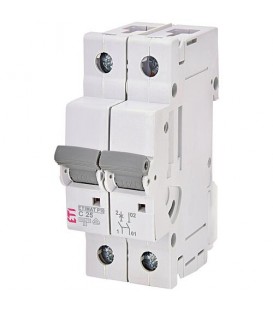 ETI Disjoncteur de protection de circuit ETIMAT P10 1-pôle + N, 10kA, C25, REG