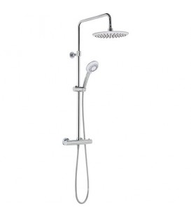 Colonne de douche Muun avec pomme de douche Ø 260 mm et mitigeur thermostatique chromé