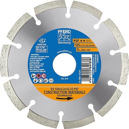 Disque diamant PFERD Ø 125 x 2,2 x 22,23mm