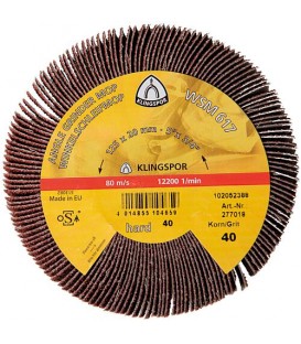 Roues à lamelles abrasives Klingspor CS 310 XF, 125 x 20 mm, grain 120 Filetage M 14