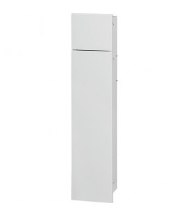 Niche murale WC 2 portes blanches en verre lxh: 180x825 mm butée droite intérieur blanc