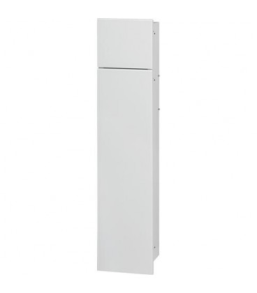 Niche murale WC 2 portes blanches en verre lxh: 180x825 mm butée droite intérieur blanc