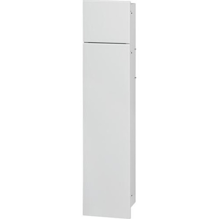 Niche murale WC 2 portes blanches en verre lxh: 180x825 mm butée droite intérieur blanc