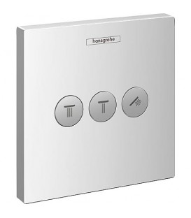 Robinet d'arrêt à encastrer Hansgrohe ShowerSelect set de finition 3 consommateurs chromé