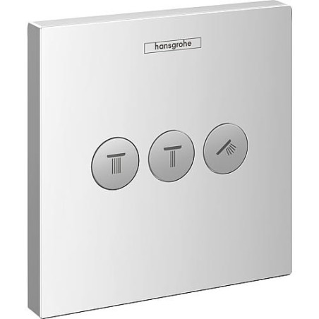 Robinet d'arrêt à encastrer Hansgrohe ShowerSelect set de finition 3 consommateurs chromé