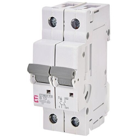 ETI Disjoncteur de protection de circuit ETIMAT P10 1-pôle + N, 10kA, B13, REG