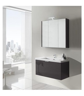 Ensemble de meubles de salle de bains EPIL série MBF anthracite brillant 1 tiroir largeur 860mm