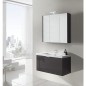 Ensemble de meubles de salle de bains EPIL série MBF anthracite brillant 1 tiroir largeur 860mm
