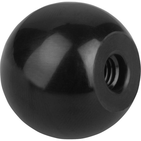 Boule lisse avec filetage plastique femelle M8 forme C, diametre 32 mm