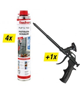 Pack promotionnel, mousse avec pistolet PUPM 4 noir