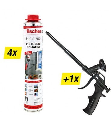 Pack promotionnel, mousse avec pistolet PUPM 4 noir