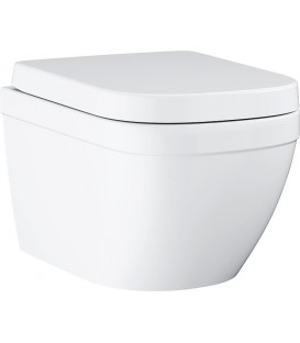 Pack combiné Grohe Euros sans bride, céramique blanc, abattant WC Softclose, QuickRelease