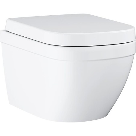 Pack combiné Grohe Euros sans bride, céramique blanc, abattant WC Softclose, QuickRelease