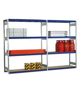 Etagere enfichable 4 étages, charge 2500 kg 2500x2010x400 mm