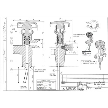 Valve de bouteille gaz de rechange pour petite bouteille propane