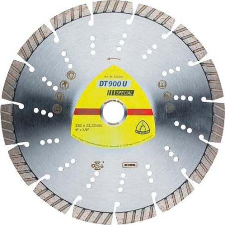 Disque diamant KLINGSPOR 230x22,23mm Standard Turbo 15 segments