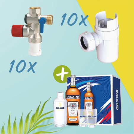 Pack promotionnel groupe de sécurité SFR Inox et siphon + 1 x Coffret Ricard* Bleu Blanc Rouge