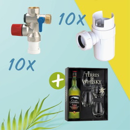 Pack promotionnel groupe de sécurité SFR Inox et siphon + 1 x Coffret Whisky* Clan Campbell