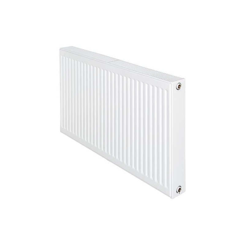 Radiateur profilé PLATTELLA V6 L raccordement standard 6-raccords, Type 22/400/1400, couleur blanc RAL 9016