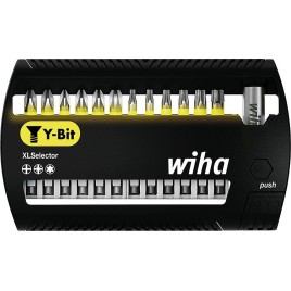 Y-Bit Wiha® Phillips, Pozidriv, Torx®, 50 mm, 14 pièces, 1/4"