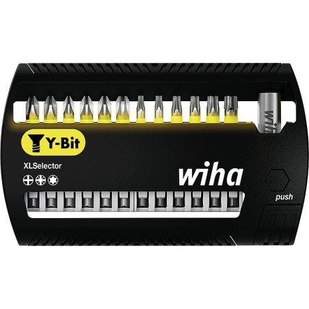 Y-Bit Wiha® Phillips, Pozidriv, Torx®, 50 mm, 14 pièces, 1/4"