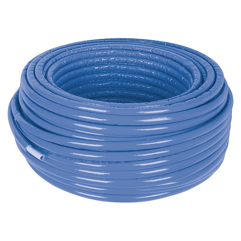 Uni Pipe PLUS Uponor blanc pré-isolé S4 WLS 040, Ø20mm x 2,25mm, bleu, longueur 100m