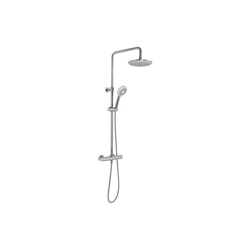 Colonne de douche Muun douchette, tête de douche Ø 200 mm et mitigeur thermostatique chrome