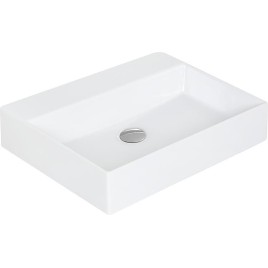Vasque Elayla sans trou de robinet en céramique, blanc 600x130x450 mm