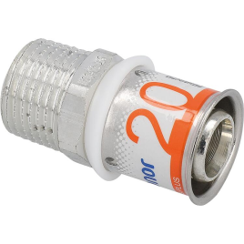 Raccord de transition S-Sertir PLUS Uponor Ø20mm-DN20 (3/4") AG