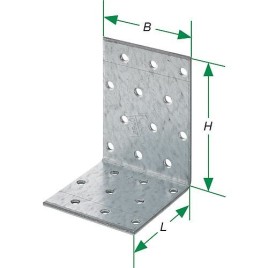 Equerre d'assemblage perforée 50x50x40x2,5 mm irregulier