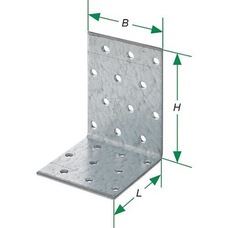 Equerre d'assemblage perforée 50x50x40x2,5 mm irregulier