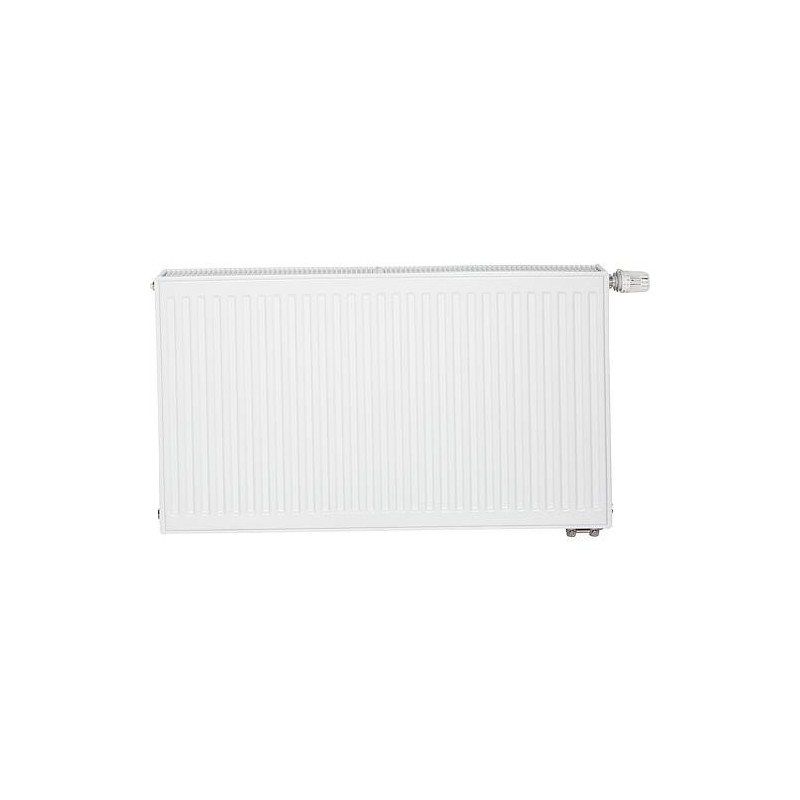 Radiateur profilé PLATTELLA V6 L raccordement standard 6-raccords, Type 33/600/1400, couleur blanc RAL 9016