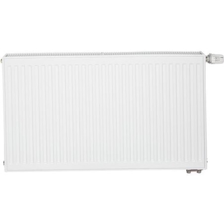 Radiateur profilé PLATTELLA V6 L raccordement standard 6-raccords, Type 33/600/1400, couleur blanc RAL 9016