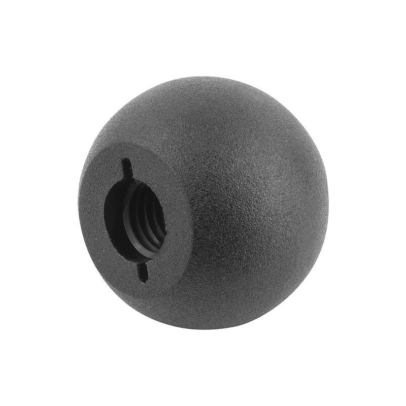 Poignee spherique avec filetage plastique Filetagefemelle